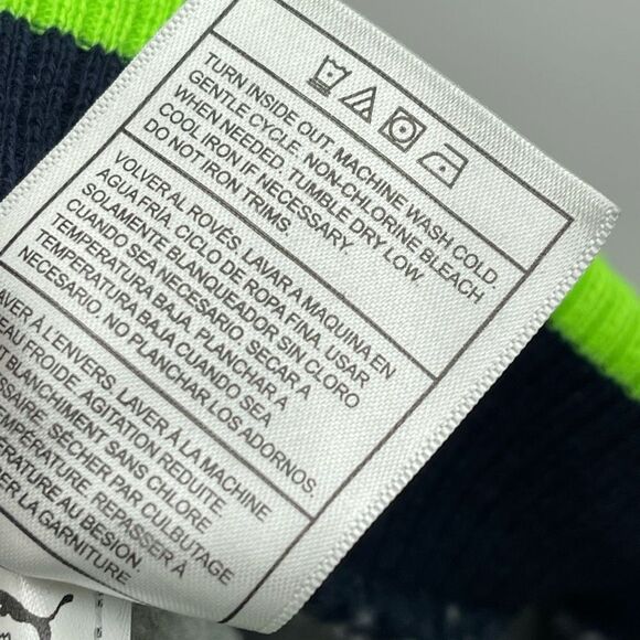 Puma Boys Jogger Sweatpants Pull On Active Pocket Blue Green Size Medium 10/12 - Picture 3 of 12